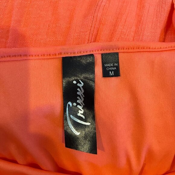Trixxi Women's Coral/Orange Summer and/or Vacation Dress, Size Medium - Picture 8 of 11
